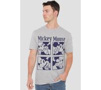 Mickey Mouse Pixelated Mens T-Shirt Grey Mickey Mouse Grey S