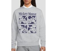 Mickey Mouse Pixelated Sweatshirt Light Grey Mickey Mouse Light Grey L