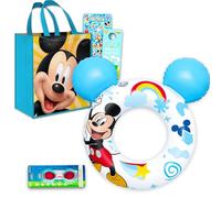Mickey Mouse Pool Toys Set for Kids - Disney Gift Bundle with Inflatable Swim Ring, Goggles, Tote Bag, Stickers, and More | Mickey Beach Toys for Kids, Boys