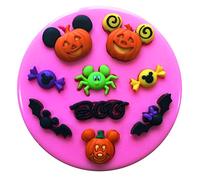 Mickey Mouse Pumpkin Faces Halloween Silicone Mould Mold for Cake Decorating Cake Cupcake Toppers Icing Sugarcraft Tool by Fairie Blessings