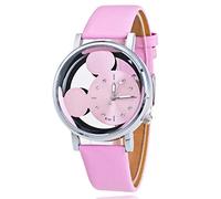 Mickey Mouse Quartz Watch - Classic Pink Design for Kids and Women - Perfect Cartoon Gift