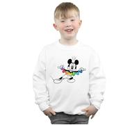 Mickey Mouse Rainbow Chain Sweatshirt Disney White 7-8 Years