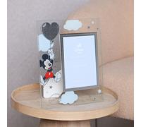 Mickey Mouse Real Silver 999 Plated Glass Frame 5" x 7" Disney Silver One Size