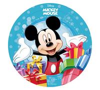 MICKEY MOUSE Round 20cm 8 inch Edible Sugar Free cake topper. Licenced Product. Dekora.