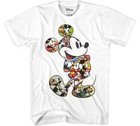 Mickey Mouse Scene Me Vintage Classic Disneyland World Adult Tee Graphic T-Shirt for Men Tshirt Clothing (White, XXXXX-Large)