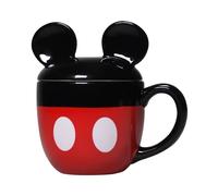 Mickey Mouse Shaped 425Ml Mug With Lid In Black Black