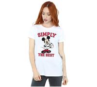 Mickey Mouse Simply The Best Cotton Boyfriend T-Shirt Disney White XL