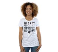 Mickey Mouse Sitting Cotton T-Shirt Disney White M