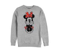 Mickey Mouse Sitting Minnie Mouse Sweatshirt grey M