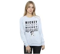 Mickey Mouse Sitting Sweatshirt Disney Grey M