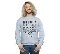 Mickey Mouse Sitting Sweatshirt Disney Grey XXXL