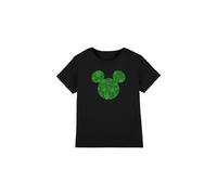 Mickey Mouse St Patrick'S Day Shamrock Ears Kids T-Shirt Black | Size: 5-6 Years Mickey Mouse Black 5-6 Years