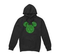 Mickey Mouse St Patrick's Day Shamrock Ears Mens Hoodie Black Black