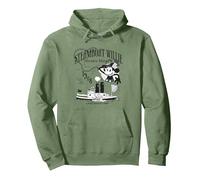 Mickey Mouse Steamboat Willie Pullover Hoodie, Adult Unisex, Sage Green, X-Large