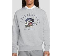 Mickey Mouse Switzerland Blue Sweatshirt Light Grey Mickey Mouse Light Grey XL