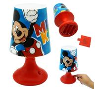 Mickey Mouse Table Lamp 18cm - Battery Powered Bedside Lamp Night, Disney Lamp Kids Bedroom Night Light, Newborn Room Decor Living Camping LED Light 3+Years