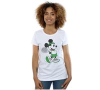 Mickey Mouse Tennis Cotton T-Shirt Disney White L