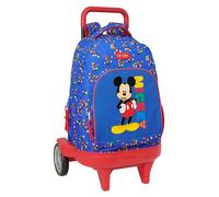 Mickey Mouse Today - Large Backpack with Wheels, Compact Evolution, Removable, Ideal for Children of Different Ages, Comfortable and Versatile, Quality and Resistance, 33 x 22 x 45 cm