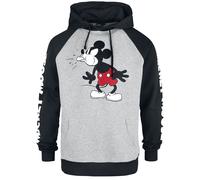 Mickey Mouse Tongue Out Hoodie grey black S