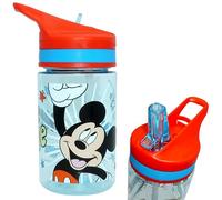 Mickey Mouse Tritan Water Bottles Drinking Gym 400ml - BPA-Free Leakproof Tritan Bottle with Flip Lid - Reusable Disney Drink Bottle for School, Travel, Sports - Boys & Girls Ages 3+