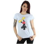 Mickey Mouse Upside Down Cotton T-Shirt Disney Grey S