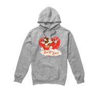 Mickey Mouse Vintage Valentine's Day Luv You Lots Hoodie Light Grey | Size: Large Mickey Mouse Light Grey L
