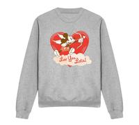 Mickey Mouse Vintage Valentine's Day Luv You Lots Sweatshirt Light Grey | Size: 2XL Mickey Mouse Light Grey 2XL