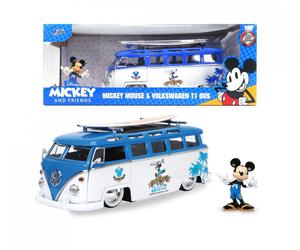 Mickey Mouse & Volkswagen T1 Bus with Figure 1:24 Model JADA TOYS