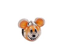 Pandora Disney Mickey Pumpkin sterling silver charm with transparent orange enamel