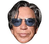 Mickey Rourke (Glasses) Celebrity Mask, Flat Card Face, Fancy Dress Mask