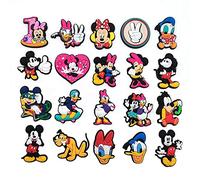 Mickey Shoe Charms 20pcs for Kids,Women Cartoon Shoe Decoration for Shoes Bracelet Wristband Clog Sandals Birthday Gifts