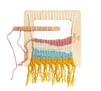 Micki Square Weaving Loom - Wooden Toys Weaving Kit + Weaving Yarn - Arts and Crafts for Kids - Art Supplies - Age 3+