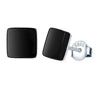 MicLee Woman's girl's Earrings Studs, 925 Sterling silver black agate earrings, geometry studs, beautiful, gift for Birthday, Valentine's Day and Christmas