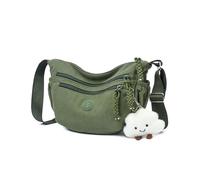 Micmores Corduroy Crossbody Bag for Women, Multi-Pocket Crescent Bag Aesthetic Half Moon Retro Shoulder Bag with Adjustable Strap for Travel, Work, Casual Daily Use (Green)