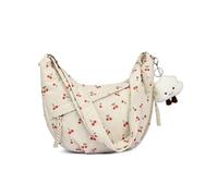 Micmores Cross Body Bag for Women, Corduroy Shoulder Bag Cute prints Crescent Bags, Half Moon sling Purse with Adjustable Strap & Pockets for School, Travel, College