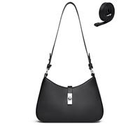 Micmores Shoulder Bag for Women, Convertible Crossbody Purse with Adjustable Strap, Vegan Leather Hobo Handbag for Daily Use, Black, S, Convertible Shoulder Bag for Women: Vegan Leather Crossbody