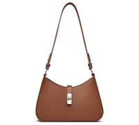 Micmores Shoulder Bag for Women, Convertible Crossbody Purse with Adjustable Strap, Vegan Leather Hobo Handbag for Daily Use, Brown, S