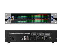 MICNAUX 31-Band Digital Equalizer for Home Stereo Audio System, Professional 2U Dual Channel Graphic Equalizer Music EQ Studio Equalization with PC Tuning, Spectrum Analyzer Display & Noise Reduction