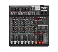MICNAUX Audio Mixer 8 Channel Professional Sound Console Music Mixer with 320 DSP Effects, 7-band EQ DJ Mixing Board w/USB, Bluetooth, 48V Power Supply, PAD Button for Recording Karaoke PA Drum Live