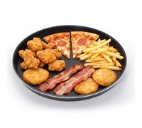 mico dingker 27.2 cm Microwave Crisper Pan - Universal Browning Plate for Reheating Frozen Pizza, Chicken Nuggets, French Toast & More - Microwave Cookware for Crispy Results