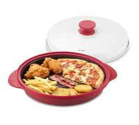 mico dingker Microwave Grill Pan with Lid - Multi-Use Griddle & Crisper Tray for Browning, Grilling, and Crisping Meat, Sandwiches & Vegetables - Microwave Safe Cookware for Fast, Even Cooking