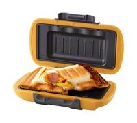 Mico Dingker Microwave Sandwich Maker, Microwave Toastie Maker, Snack Maker & Panini Press, Microwavable Metal, Removable Non-Stick Plates Silicone Microwavable Cookware, Heatwave Technology, Orange
