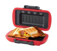 Mico Dingker Microwave Sandwich Maker, Microwave Toastie Maker, Snack Maker & Panini Press, Microwavable Metal, Removable Non-Stick Plates Silicone Microwavable Cookware, Heatwave Technology, Orange