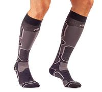 MICO SKI MEDIUM SOCKS 100% Made in Italy, Wool Mesh + LYCRA fiber, High Performance, Ultralight Weight, Unisex for Sporty Man and for Woman, in Black Grey Colour