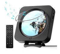 MICOCIOUS Portable CD Player with Bluetooth Desktop CD Player for Home CD Music Players with Remote Control,Timer,Built-in Dual Speakers with LED Display Home Audio Boombox FM Radio (Black)