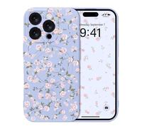 Micoden Magnetic Case for iPhone 16 Pro,Compatible with Magsafe,Cute Vintage Rose Flower Floral Aesthetic Silicone Cover,Slim Soft TPU Shockproof Protective Phone Case for Girls Women-Purple