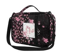 Micoklinlin Bible Cover with Zip, Large Bible Shoulder Bag, Carry Bag, Multifunctional Bible Bag with Protects Prayer, Small pink flower, One Size