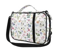 Micoklinlin Bible Cover with Zip, Large Bible Shoulder Bag, Carry Bag, Multifunctional Bible Bag with Protects Prayer, crushed flower, One Size
