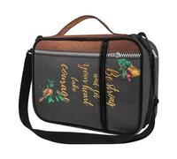 Micoklinlin Bible Cover with Zip Shoulder Straps Large Carry Bag Church Bag Women's Bible Protection Bible Book Cover, birds with quotes, One Size