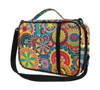 Micoklinlin Bible Cover with Zip Shoulder Straps Large Carry Bag Church Bag Women's Bible Protection Bible Book Cover, Bohemian style, One Size